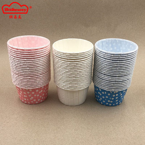 烘易美新款中号覆膜蛋糕纸杯防油可烤耐高温托冰激凌杯5cm底30只