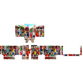 3代45L铝合金尾箱防水 45L 摩托车电动车尾箱贴纸贴画萝卜P款 36L