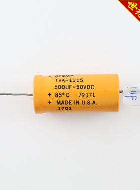 美国思碧SPRAGUEATOM 500UF-50VDC 85°C 7917L黄头黄皮电解电容