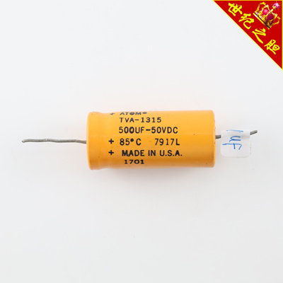 美国思碧SPRAGUEATOM 500UF-50VDC 85°C 7917L黄头黄皮电解电容