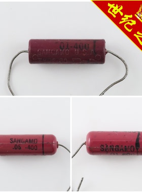 全新美国SANGAMO 实测0.017uF/0.026uF/0.071uF红衣电解电容