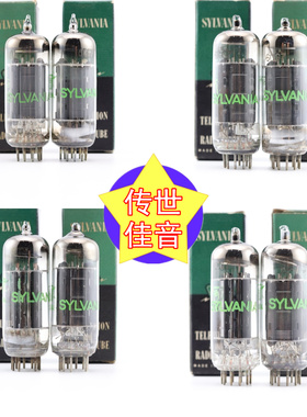 全新美国原盒喜万年 6CG7/6FQ7带D圆环灰/黑坑屏夹钢板6cg7电子管