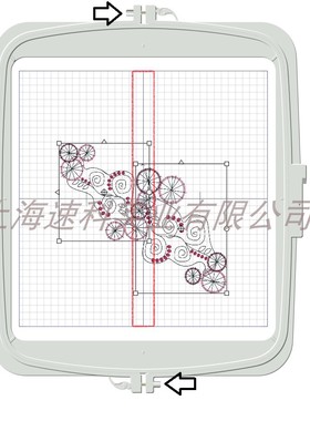 PA888  Pfaff/百福电脑绣花框  百福360x350mm电脑绣花框