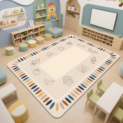 卡通儿童早教幼儿园地毯绘本馆阅读区游戏活动地垫婴幼儿托育中心
