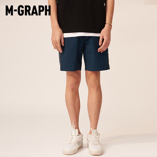 舒适个性 时尚 修身 短裤 潮流休闲五分裤 中裤 男 graph潮牌卓卡男装
