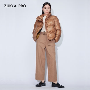 Zukkapro卓卡秋冬新款女装美拉德穿搭/立领防风面包羽绒服女外套