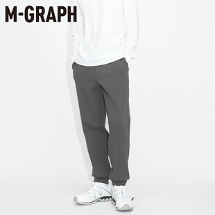 M-GRAPH卓卡夏季新品休闲运动透气宽松休闲简约卫裤中长裤