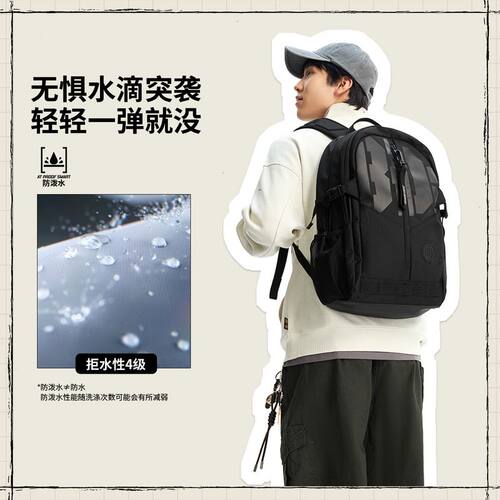 李宁反伍BADFIVE反光防泼水双肩包丨ABSW009-1