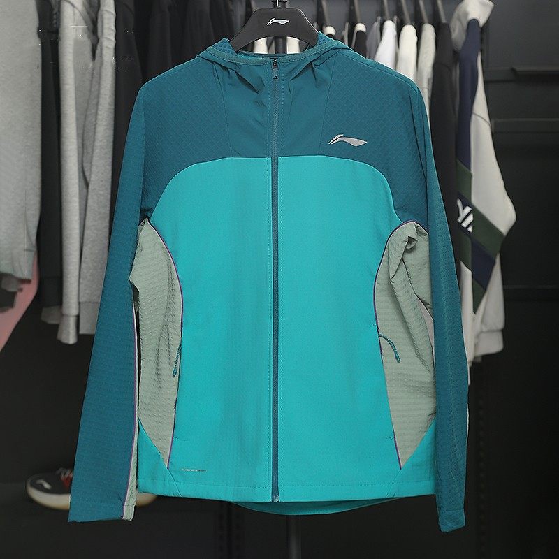 李宁软壳男士风衣2024连帽外套上衣反光加绒保暖运动服AFDU349