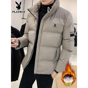 外套棉袄子立领棉衣男 冬装 花花公子棉衣男冬季 加厚保暖棉服男款
