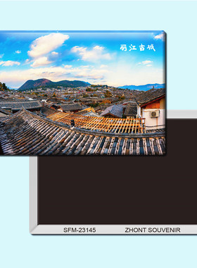 云南丽江古城旅行纪念品磁性冰箱贴磁贴磁性贴简约磁装饰贴23145