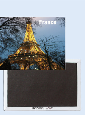 卡通法国 巴黎铁塔夜景 24344 磁性冰箱贴个性创意