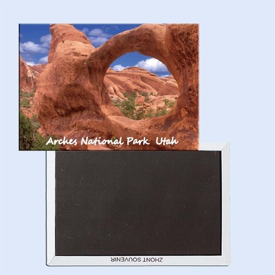 卡通美国犹他州国家公园 双拱门 24539 磁性冰箱贴个性创意
