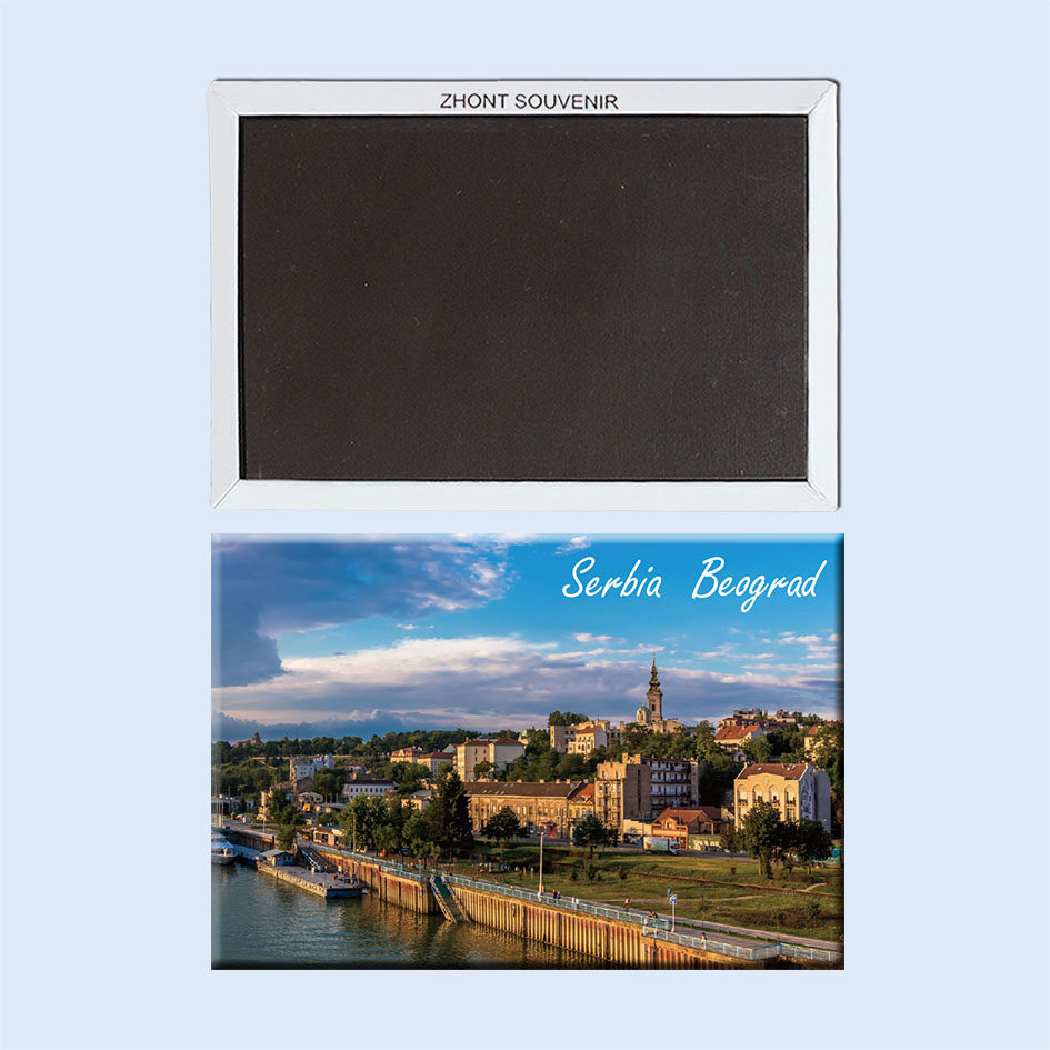 卡通欧洲 塞尔维亚 贝尔格莱德美景 磁性冰箱贴  22407个性创意