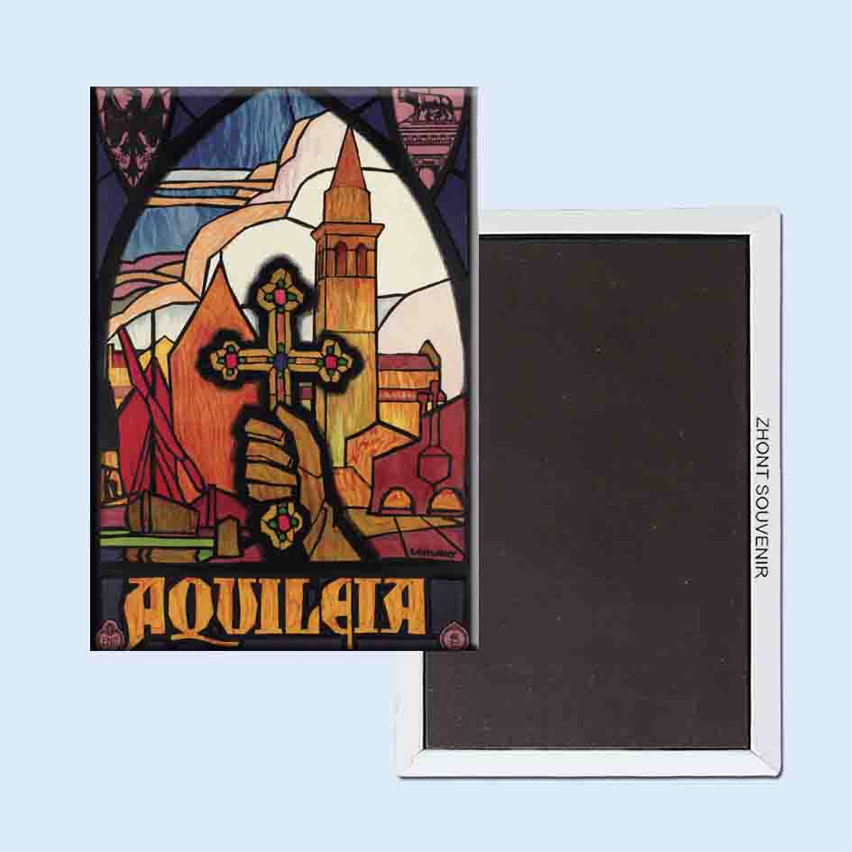 卡通教堂与十字架 复古怀旧冰箱贴24174个性创意