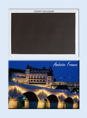 法国 昂布瓦斯城堡 美丽夜景 磁性冰箱贴  家居磁铁22490