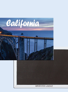 卡通美国加州 大瑟尔 比克斯比大桥 磁性冰箱贴 24250个性创意