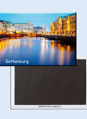 瑞典 哥特堡 城市美景 磁性冰箱贴 旅行纪念品 导游礼物20969家居