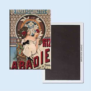 插画艺术 Alphonse Mucha穆夏 烟纸广告海报 复古磁性冰箱贴24120