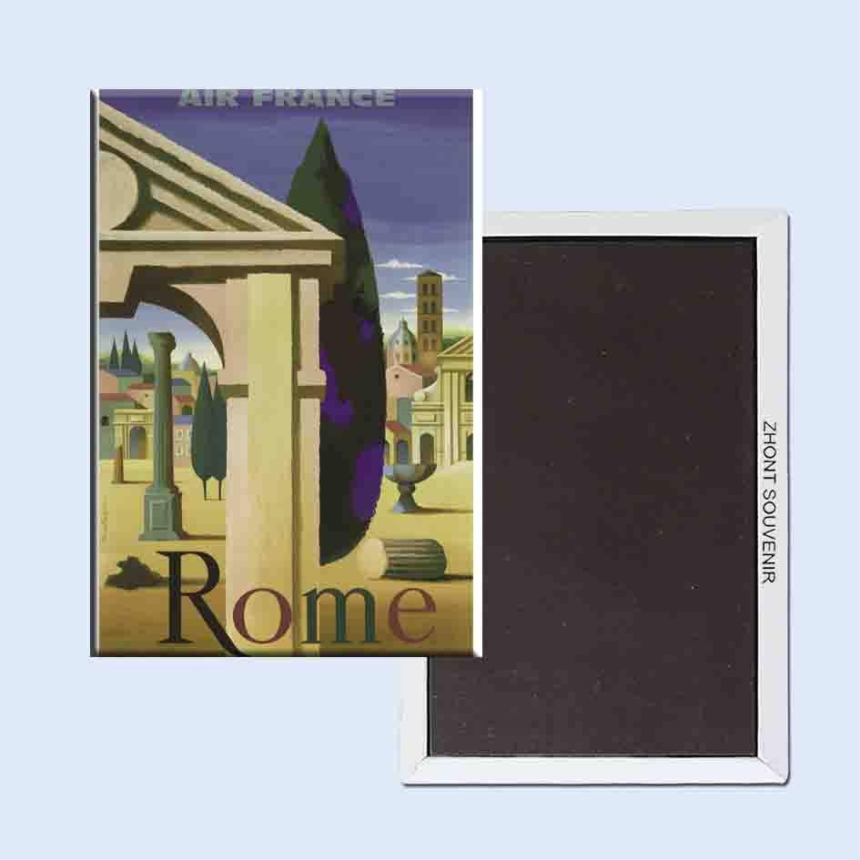卡通法国航空公司巴黎罗马珀西瓦尔海报 磁性冰箱贴24109个性创意