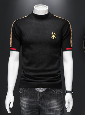 2023冬款羊毛衫男士羊毛针织衫时尚打底修身短袖 9195p125控价188