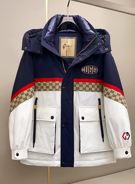 24957P575 25冬季新款90%白鸭绒一手长微阔可脱卸帽羽绒服 控758