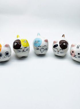 陶瓷小猫咪摆件创意家居饰品