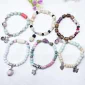 民族缕风爆款 新中式 饰品紫石珠女学生首饰小礼品17号链接陶瓷手链