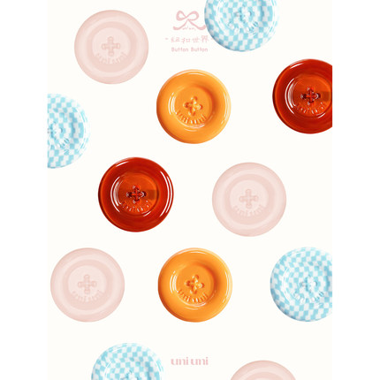 UNIUNI “纽扣收藏家”系列 Button Button「纽扣四色大号发夹」