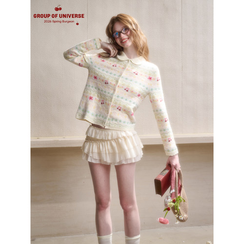 银河万岁“彩虹费尔岛”温暖外套