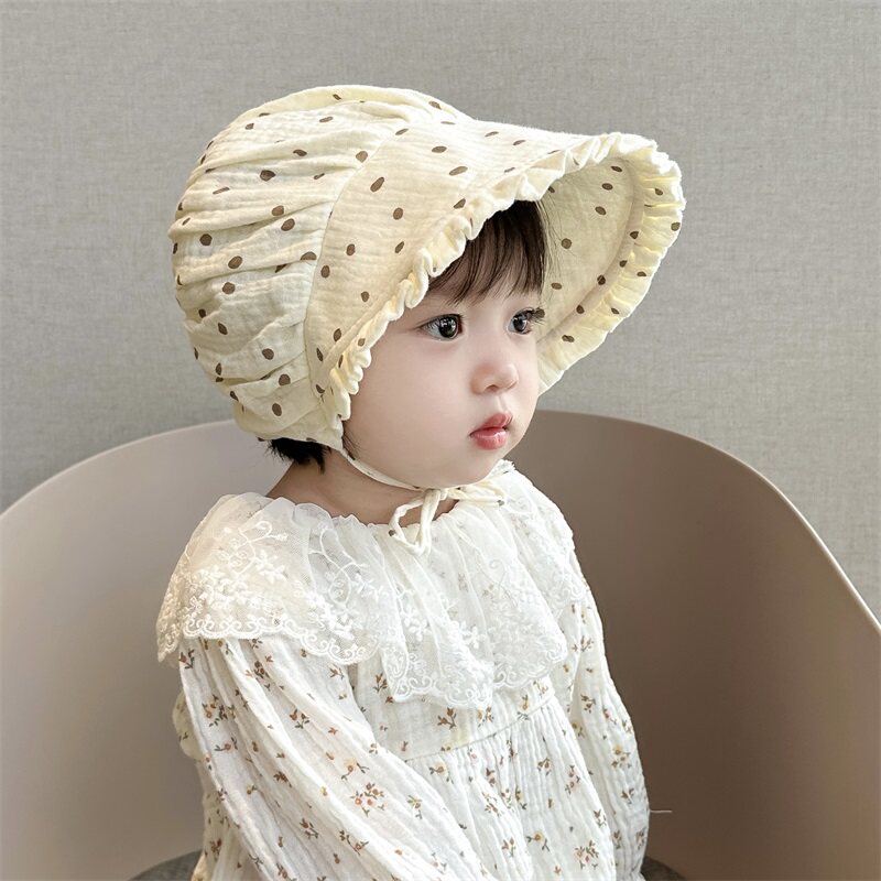 ins宝宝帽子大檐韩国新品婴儿护耳帽纯棉鸭舌帽新生儿童宫廷帽1岁