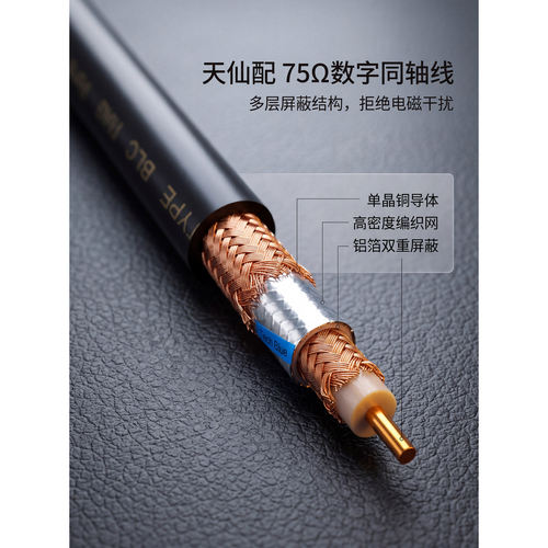 进口天仙配单晶铜同轴低音炮线材
