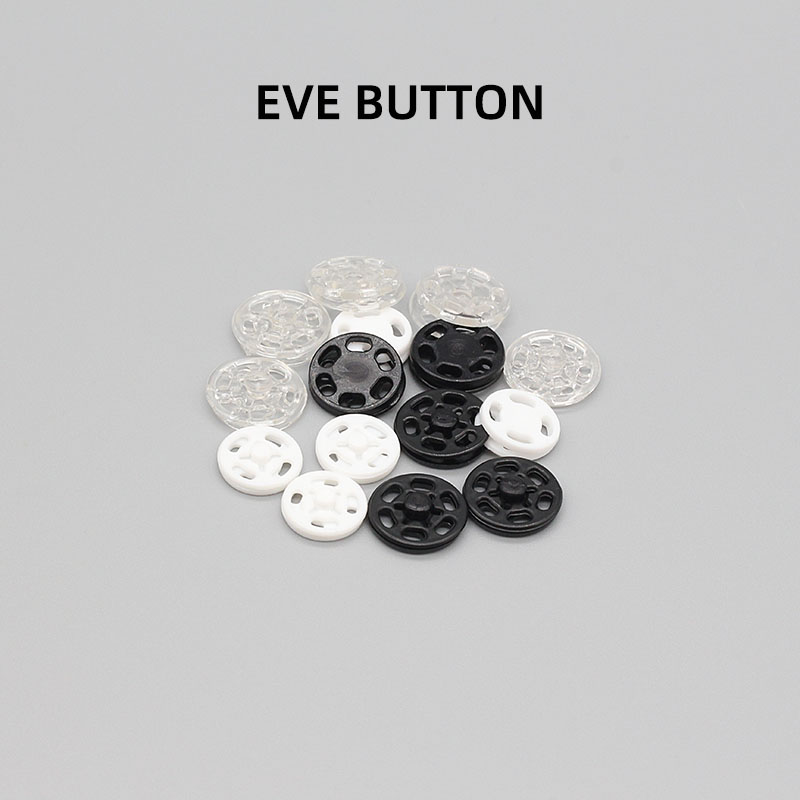 EVE 衬衣衬衫纽扣暗扣 西服袖口隐形按扣衣服透明白色黑色扣子