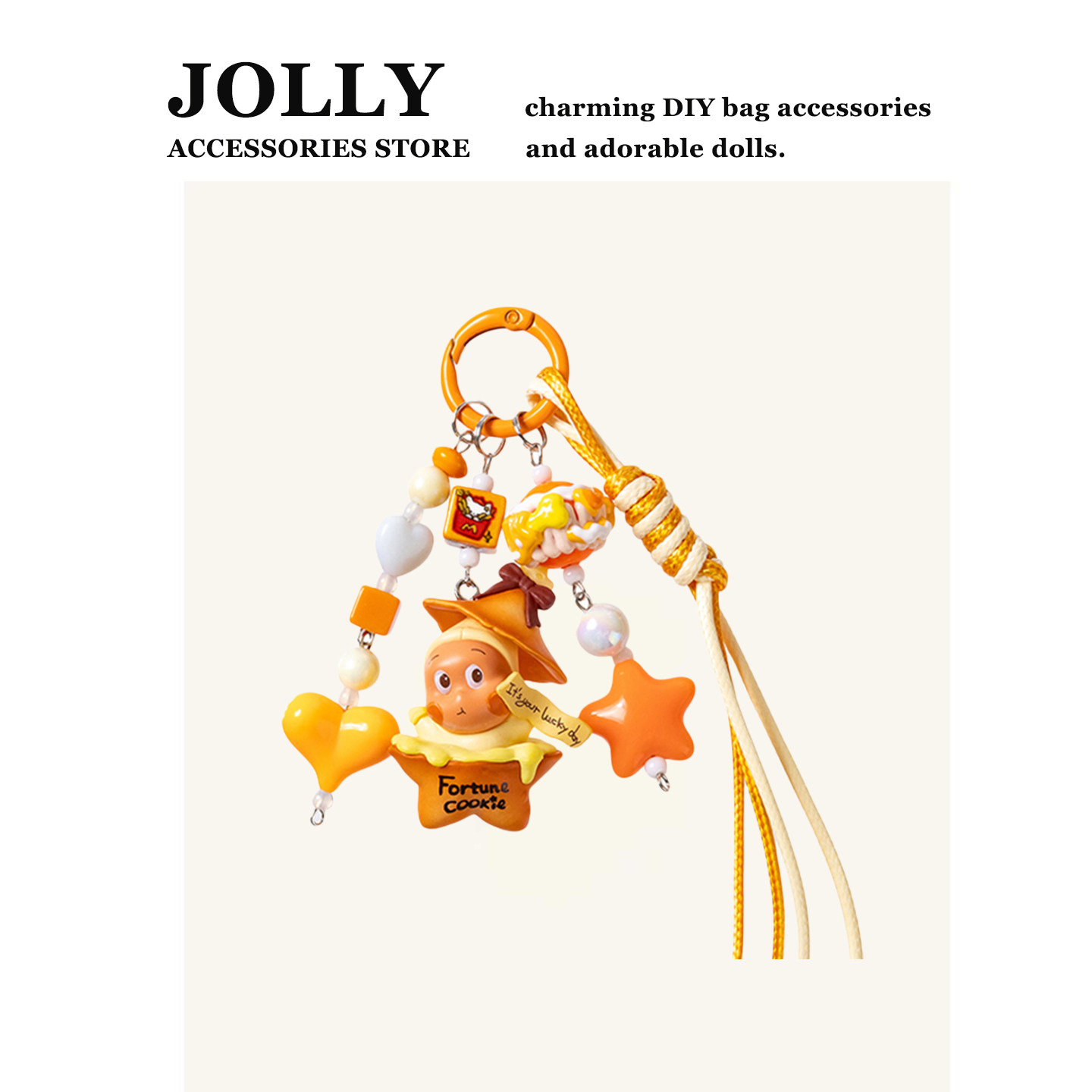 Jolly原创星星人钥匙扣手机挂串公仔手工diy包包挂饰玩偶圣诞礼物