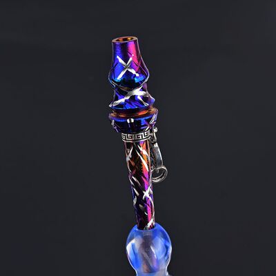 手工雕刻钛合金水烟嘴 hookah tips 水烟配件 原装循环型烟嘴礼装