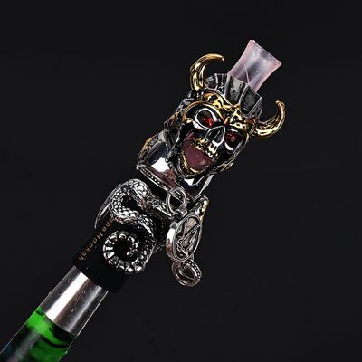 内置式 Hookah Tip 树脂水烟嘴 朋克风三面装饰配双链 水烟壶配件