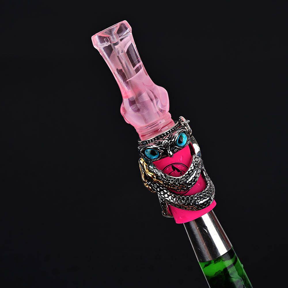 阿拉伯水烟嘴 树脂吸嘴 Hookah 316ss猫头鹰金蟒装饰 水烟壶配件