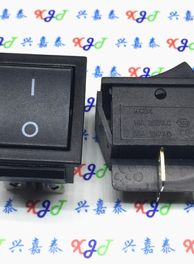 大号船型开关KCD4-201 黑色 4脚2档 电源翘板开关16A/250V 5只