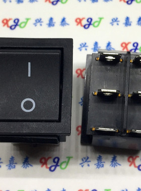 大型船型开关KCD2 KCD4-202 黑色 6脚2档 16A/250V 塑料开关