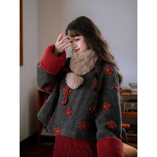 【岁岁暖】保暖新中式女装外套旗袍两件套装旗袍秋冬款高级感2026