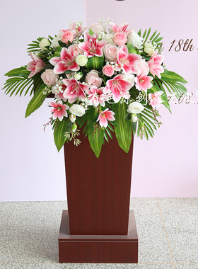仿真花会议讲台花桌花主席台花艺