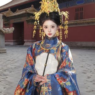 【大明贵女】爆款明制圆领袍长袄重工织金妆花汉服女仙气四季款女