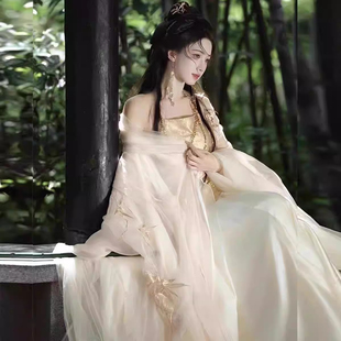 新款古风华服【金缕衣】汉服重工刺绣大袖衫战国袍女交领直裾套装