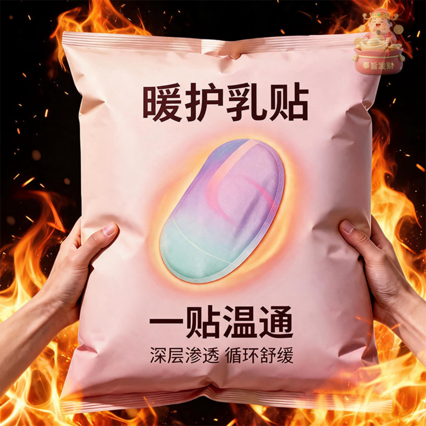暖胸贴暖乳贴热敷宝妈疏通姨妈乳腺生理期疏通3D立体暖贴贴暖身