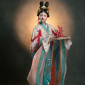 花朝记ｘ永乐宫｜珊瑚玉女｜晋制汉服大袖 直袖 襦交窬裙壁画神仙衣