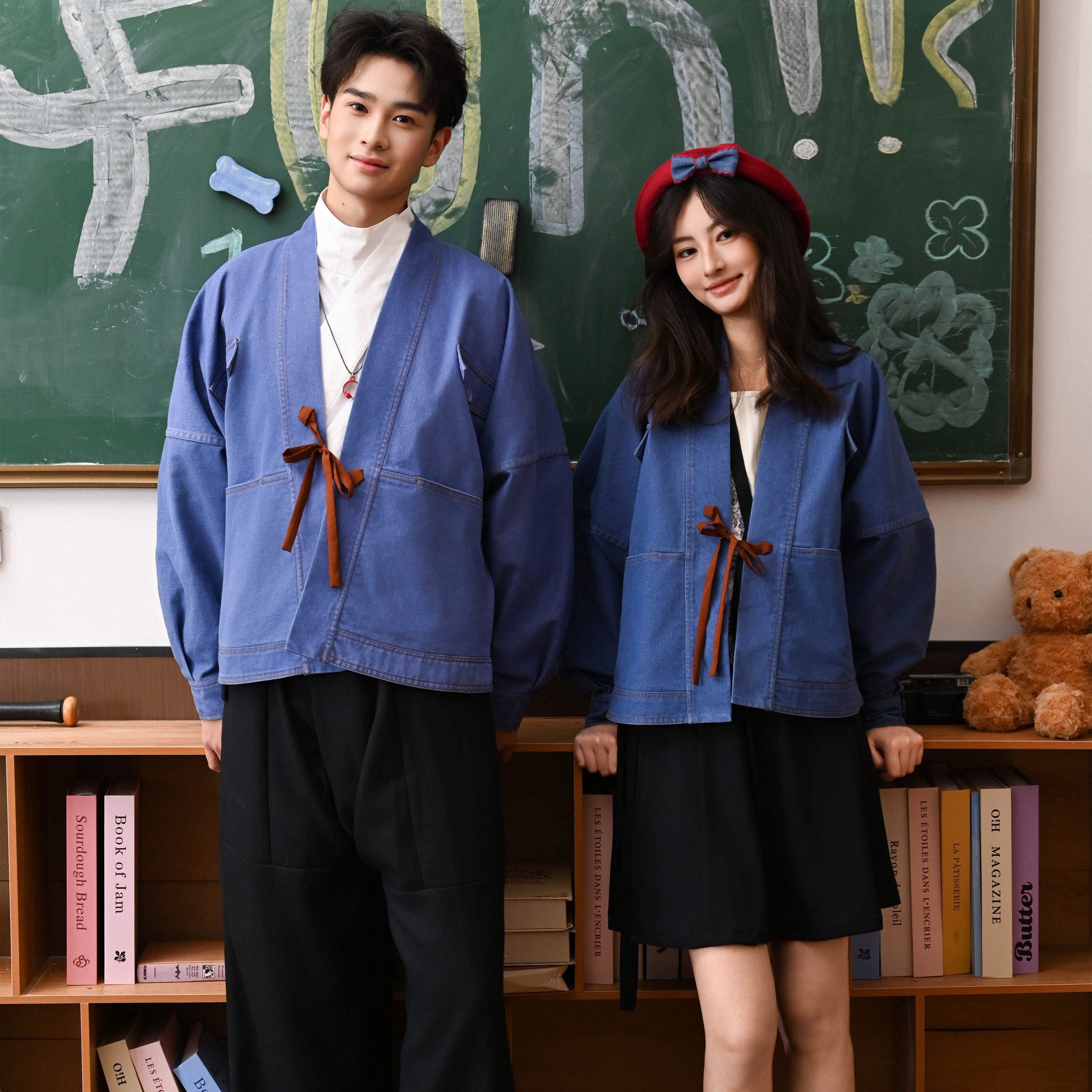 花朝记白驹『半岛书社』改良宋制汉服飞机袖外套cp款日常通勤中性