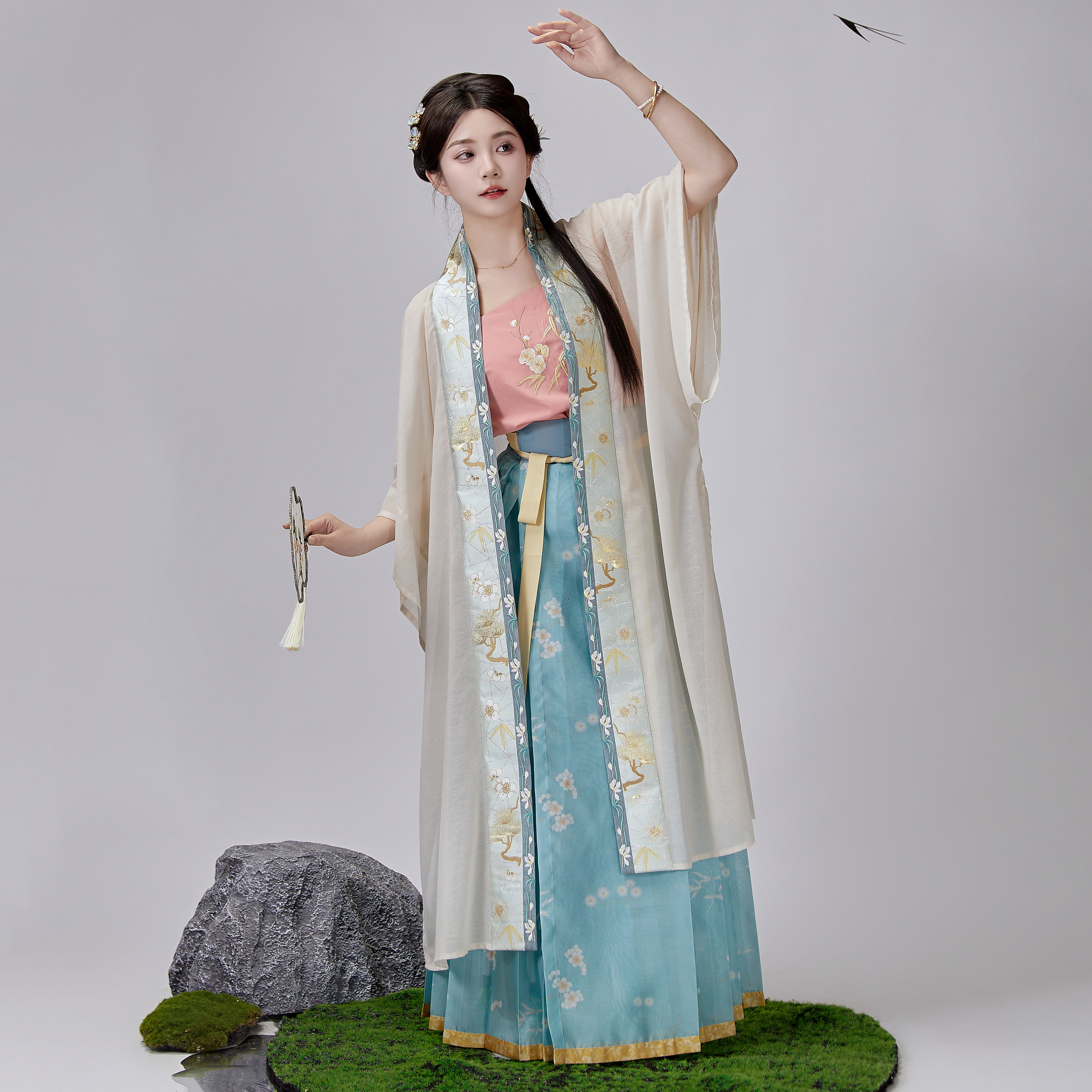 花朝记｜忆江南｜宋制汉服长干寺背心百迭裙吊带妆花绣花传统日常,女装/女士精品,汉服半身裙,淘宝优惠券,粉丝福利购,淘宝优惠卷