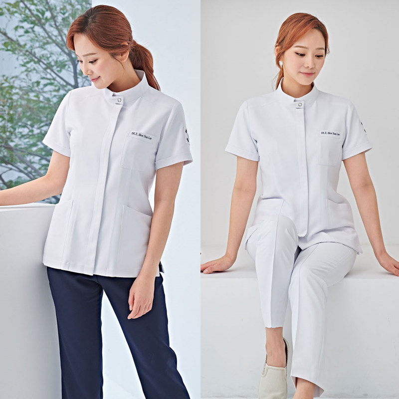 KOREAN VERSION OF PLASTIC SURGERY HOSPITAL NURSE UNIFORM LONG-SLEEVED WOMENS ORAL WORK CLOTHES SPLIT SUITS TECHNICIAN CLOTHES BEAUTY SALON WORK CLOTHES