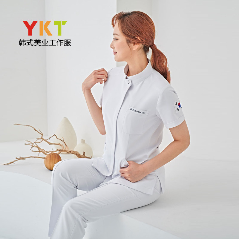 KOREAN VERSION OF PLASTIC SURGERY HOSPITAL NURSE UNIFORM LONG-SLEEVED WOMENS ORAL WORK CLOTHES SPLIT SUITS TECHNICIAN CLOTHES BEAUTY SALON WORK CLOTHES