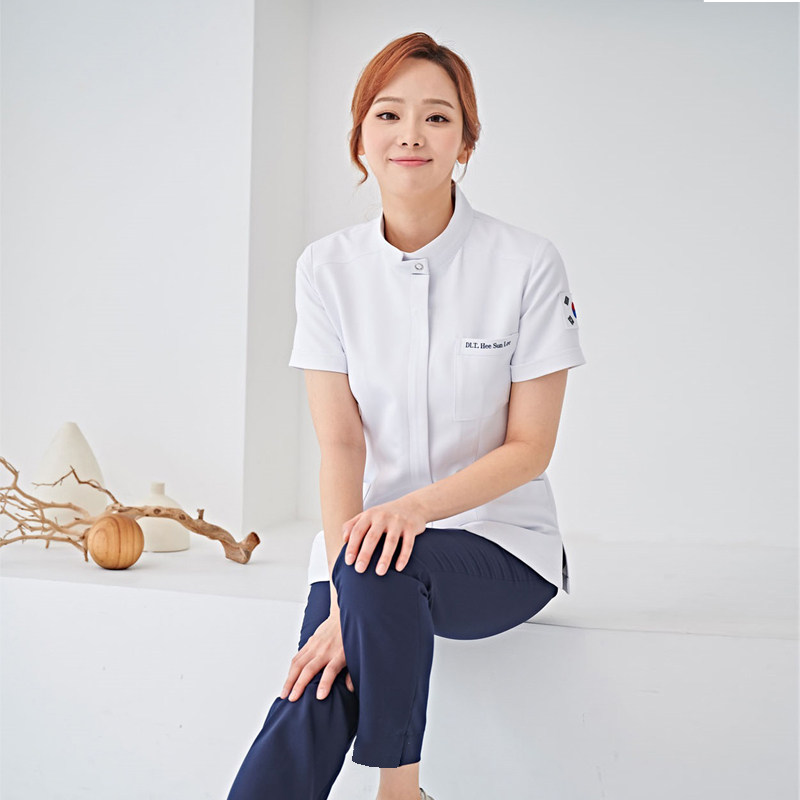 KOREAN VERSION OF PLASTIC SURGERY HOSPITAL NURSE UNIFORM LONG-SLEEVED WOMENS ORAL WORK CLOTHES SPLIT SUITS TECHNICIAN CLOTHES BEAUTY SALON WORK CLOTHES